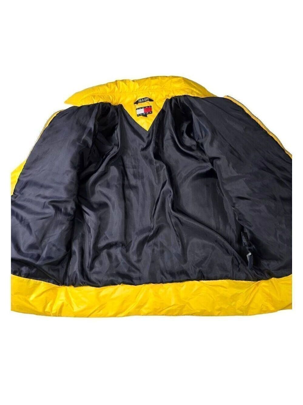 Tommy Hilfiger Girl Yellow Vintage Puffer Jacket Large Jrs. - Picture 3 of 8